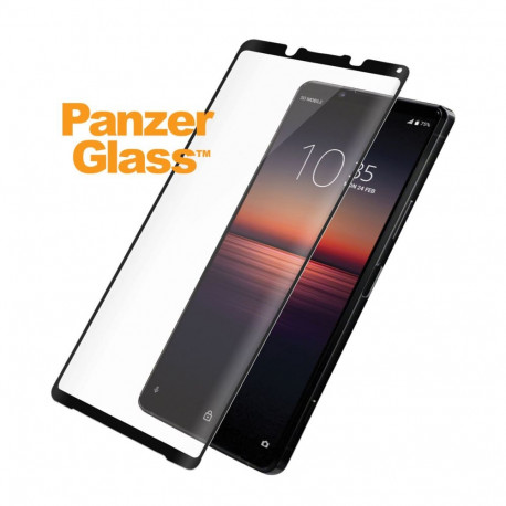 Ekraanikaitseklaas Sony Xperia 1 II, ümbrisesõbralik, musta äärega, PanzerGlass