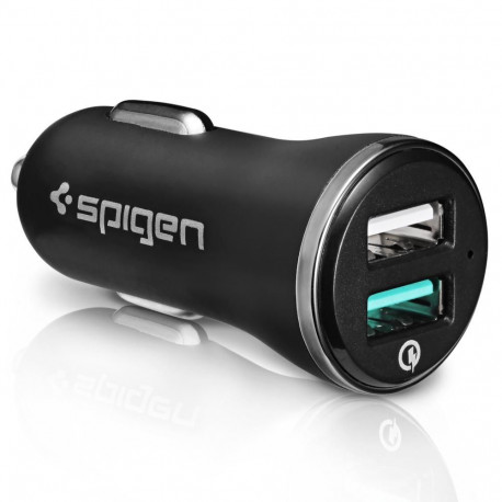 Autolaadija adapter 2 x USB, 2.4A + Quick Charge 3.0, kiirlaadija, F27QC, Spigen