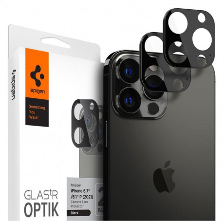 Tagakaamera kaitseklaas Optik Lens Protector, Apple iPhone 13 Pro / 13 Pro Max, komplektis 2tk, must