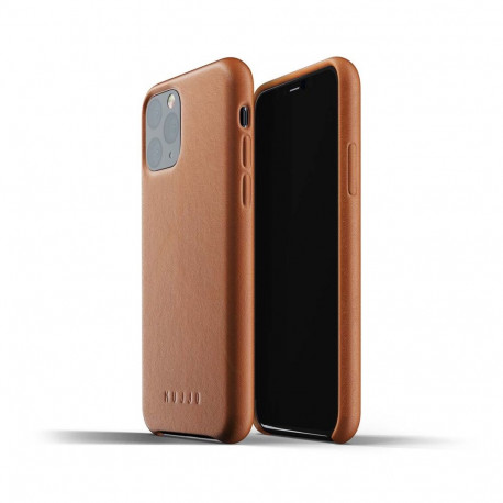 Kaitseümbris Apple iPhone 11 Pro, naturaalsest nahast, helepruun, Mujjo