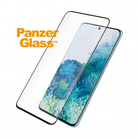 Kaitseklaas Samsung Galaxy S20+, sõrmejäljetoega, ümbrisesõbralik, kumera musta äärega, PanzerGlass