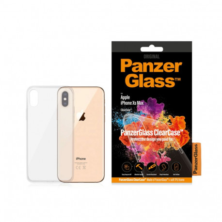 Kaitseümbris ClearCase, Apple iPhone Xs Max, klaasist tagaküljega, läbipaistev, PanzerGlass