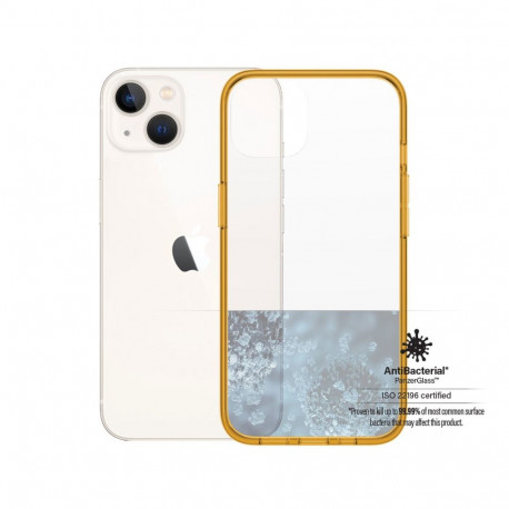 Kaitseümbris ClearCaseColor, Apple iPhone 13, klaasist tagaküljega, oranž / läbipaistev, PanzerGlass