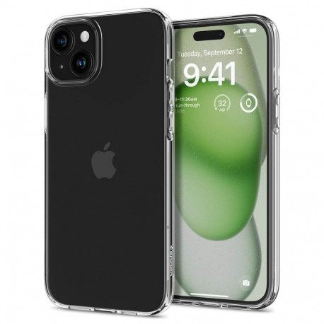 Kaitseümbris Liquid Crystal, Apple iPhone 15 Plus, läbipaistev, Spigen