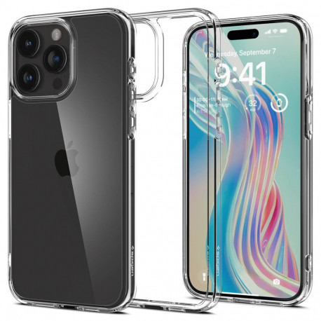 Kaitseümbris Ultra Hybrid, Apple iPhone 15 Pro, läbipaistev, Spigen