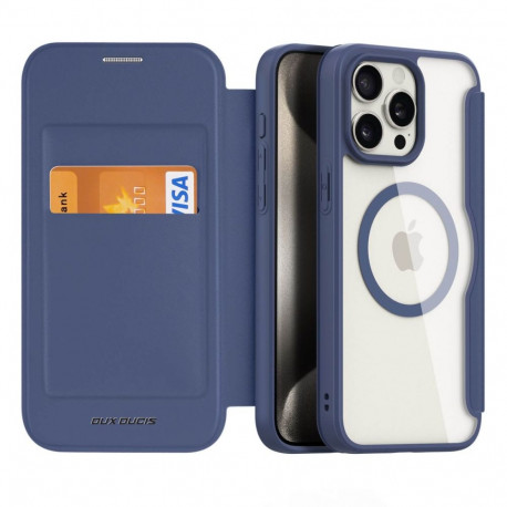 Kaitseümbris kaanega Skin X Pro MagSafe, Apple iPhone 15 Pro Max, sinine, Dux Ducis