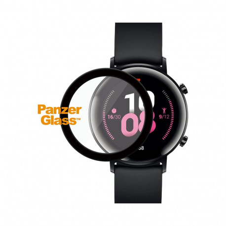Ekraanikaitseklaas Huawei Watch GT 2 42mm, veekindel, kumera musta äärega, PanzerGlass