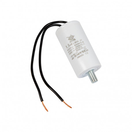 83-110# Kondensator silnikowy 1,5uf/450vac z przewodami