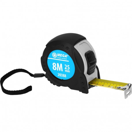 Miara 8m/25mm, 2xstop, CE, kummist kaitse, kaart, mega