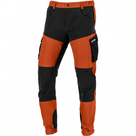 Spodnie z elementami stretch ceglasto-czarne, "s", ce, lahti