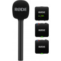 Rode wireless microphone Wireless GO Gen 3, black + adapter Interview GO