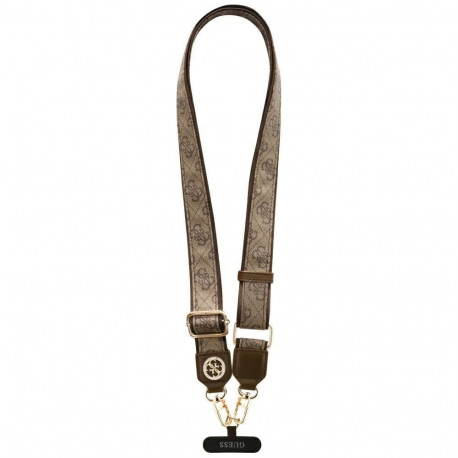 GUESS universal strap GUUCNP4DGMW (4G PU Strap Tether Patch Strass Metal Logo) brown