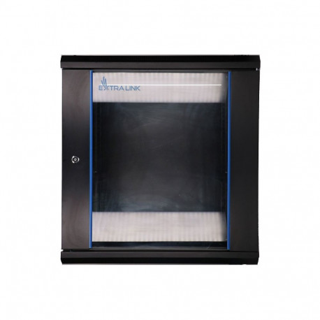 Extralink Rackmount cabinet 12U 600x600 Black wall mounted