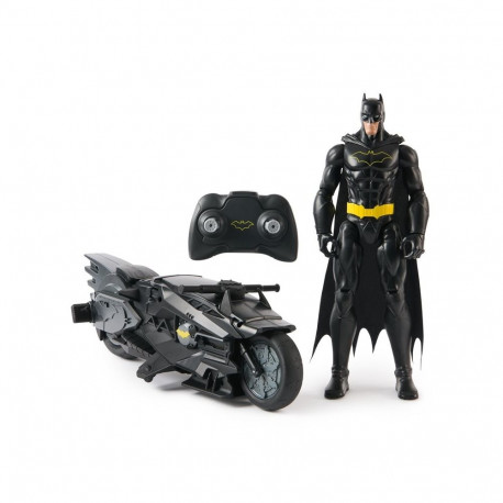 DC Comics , Batman Stealth Remote Control Batcycle with 12" Batman Action Figure, Super Hero Kids To