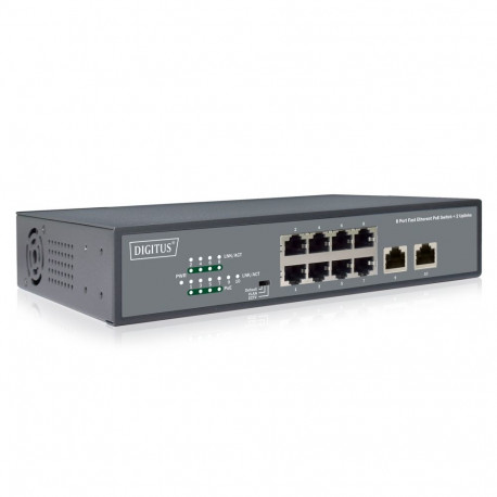 Digitus DN-95323-1 network switch Unmanaged Fast Ethernet (10/100) Power over Ethernet (PoE) Grey