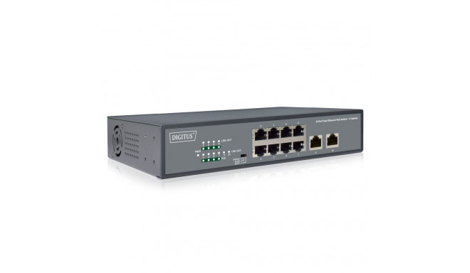 Digitus DN-95323-1 network switch Unmanaged Fast Ethernet (10/100) Power over Ethernet (PoE) Grey