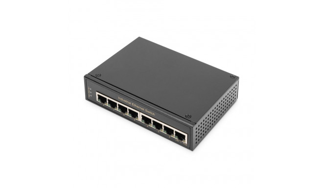 Digitus 8 port Gigabit Ethernet network switch, industrial, unmanaged