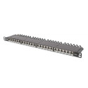 Patch panel high density 19'' 24x RJ45, 0.5U