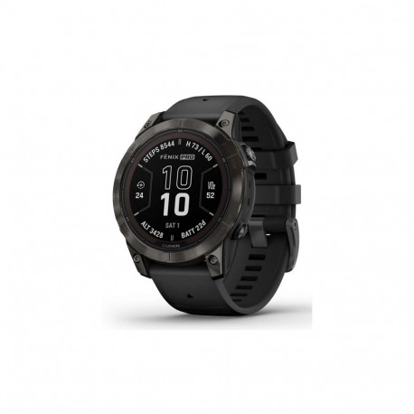 Garmin fēnix 7S Pro 3.05 cm (1.2") MIP 42 mm Digital 240 x 240 pixels Touchscreen Black Wi-Fi GPS (s