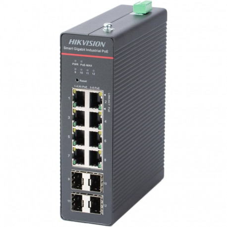 Hikvision DS-3T1512HP-SI-8P4FKIT(75W) network switch Managed Gigabit Ethernet (10/100/1000) Power ov