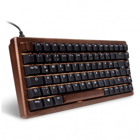 Sharkoon 100068081 klaviatuur kodu USB QWERTZ saksa must, puit