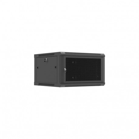 LANBERG seinale paigaldatav rack-kapp 19" 6U 600X600, must, perforeeritud uksega (lamppakendis)