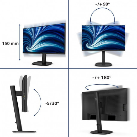 Philips 3000 series 24B2N3200J/00 arvutimonitor 60,5 cm (23,8") 1920 x 1080 pikslit Full HD LCD must