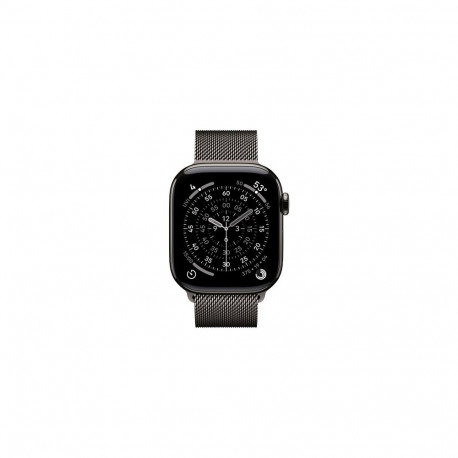 Apple Watch Series 11 GPS + Cellular 46mm Slate Titanium Case with Slate Milanese Loop - S/M