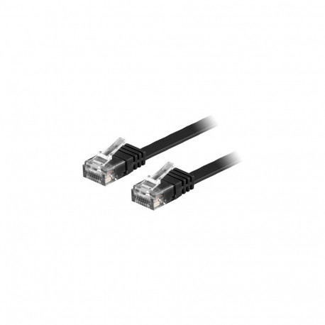 Deltaco TP-67S-FL networking cable Black 7 m Cat6 U/UTP (UTP)