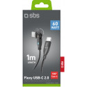 SBS cable USB-C - USB-C Flexy 60W 1m