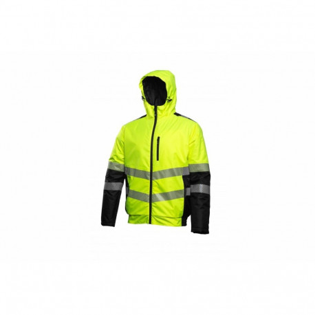 MILA insulated warning jacket HOGERT HT5K347-S yellow S (48) OXFORD 300D PU coating 180 g/m²