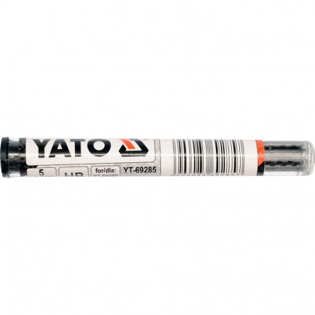 Yato YT-69285 Grafiitpliiatsid HB, 5 tk, 110 mm, mustad, GRD, puidule ja ehitusmaterjalidele