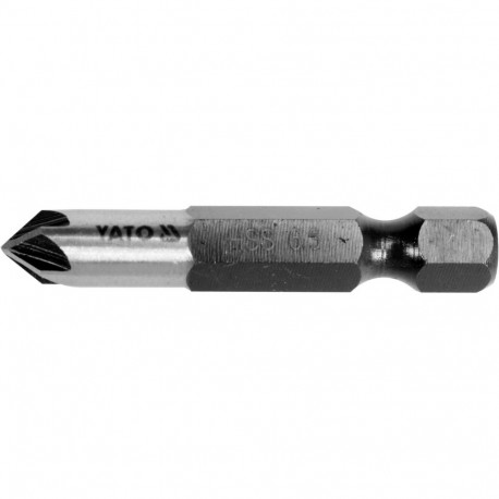 Yato YT-44721 countersink, 6.3mm, HSS, 40mm, 5 blades, hex shank, 45°
