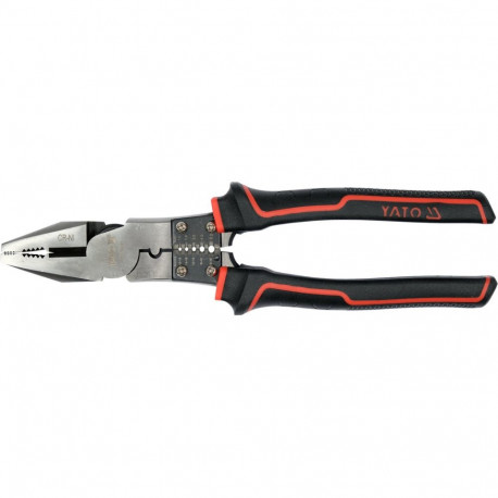 Yato Multifunctional Pliers YT-20430, 220 mm, CrV, 58-62 HRC, 1-6 mm², 1.5 mm², 16~14 AWG, 18~8 AWG,