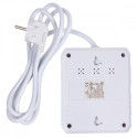 Power strip 2 sockets MCE387 W 3xUSB, 110-240V AC 50/60Hz, 2.1A max 2500W, 1.5m white