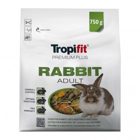 Tropifit Premium Plus Rabbit täissööt küülikutele 750g