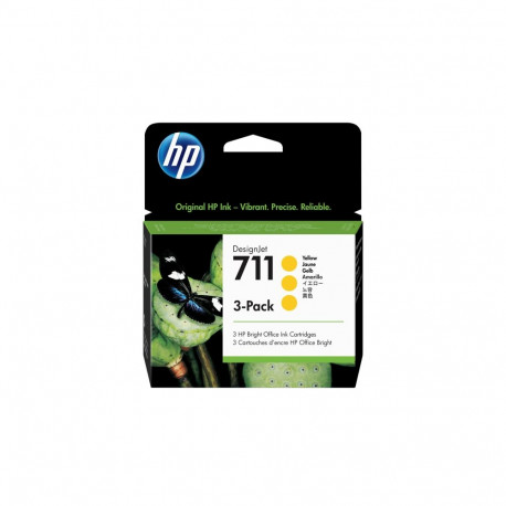 HP 3x 711 kollane tindikassett DJ T120 520