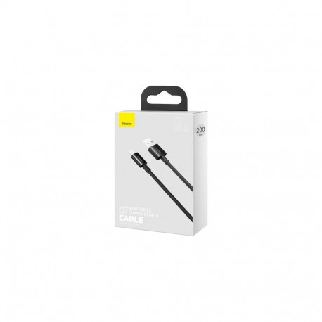 Baseus Type-C Superior series fast charging data cable, 66W(11V/6A), 2m, Black (CATYS-A01)