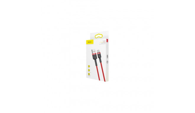 Baseus Type-C Cafule cable 3A, 1m, Red + Red (CATKLF-B09)