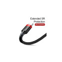 Baseus Type-C Cafule cable 2A, 3m, Red/Black (CATKLF-U91)