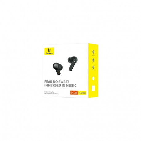 Baseus Earphone Bluetooth Bowie E19 TWS Earphones, BT 5.3, ENC, IPX5, Black EU (A00069600113-00)