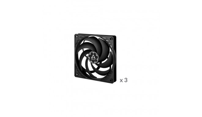 Case Fan - ARCTIC P12 Slim PWM PST 120mm 15mm 300-2100 RPM 3pcs Black