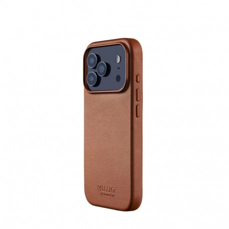 Kaitseümbris Apple iPhone 17 Pro, pruun, naturaalsest nahast, MagSafe ühilduv, Mujjo