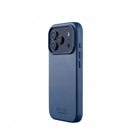 Kaitseümbris Apple iPhone 17 Pro, sinine, naturaalsest nahast, MagSafe ühilduv, Mujjo