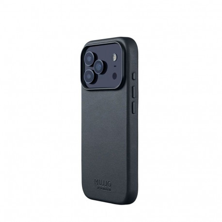 Kaitseümbris Apple iPhone 17 Pro, sinakashall, naturaalsest nahast, MagSafe ühilduv, Mujjo