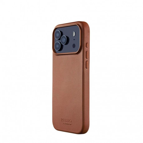 Kaitseümbris Apple iPhone 17 Pro Max, pruun, naturaalsest nahast, MagSafe ühilduv, Mujjo
