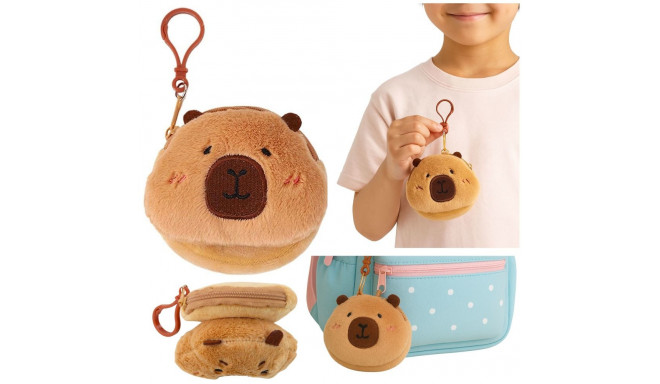plüüšist kapibaara rahakott võtmehoidja lastele pruun