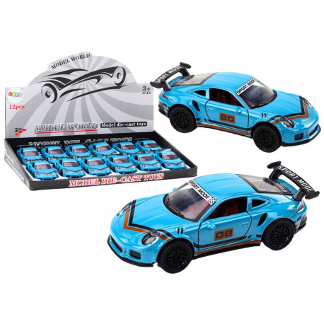 auto sportlik 1:32 figuur sinine spoiler metall