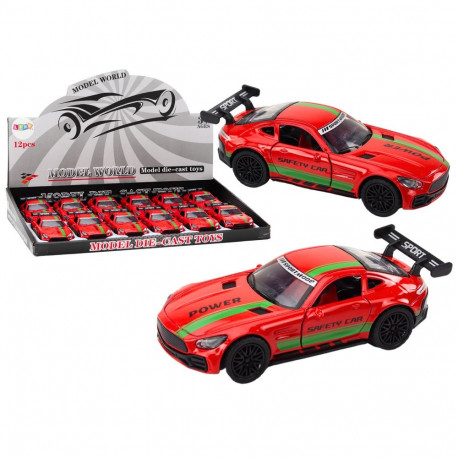 sportauto 1:32 figuur spoiler metall punane helid