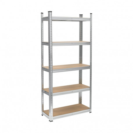 Regał metalowy magazynowy 150x70x30 srebrny Rebel